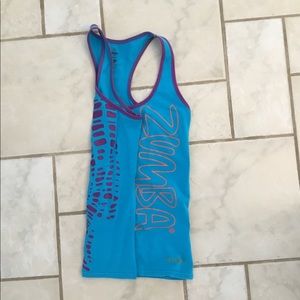 Zumba racerback top, size large